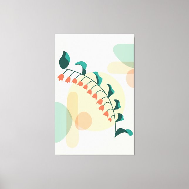 Abstrakte botanische Form Leinwanddruck (Vorderseite)