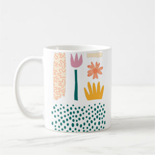 Abstrakte botanische Formen Kaffeetasse