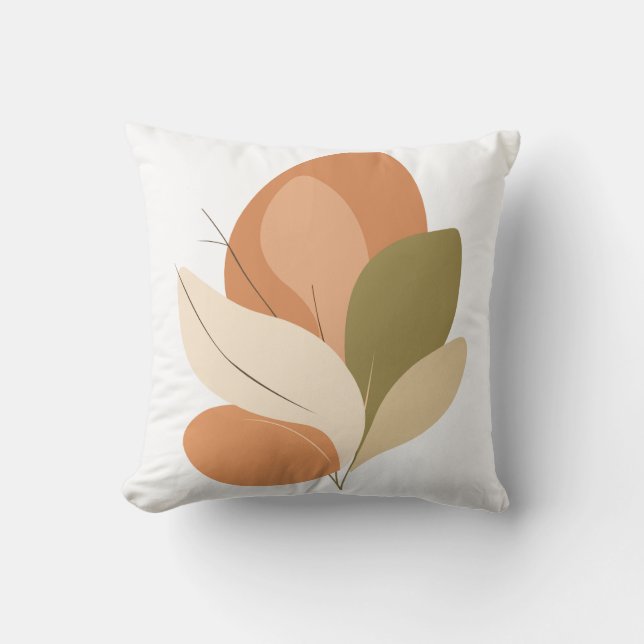 Abstrakte botanische Formen Kissen (Vorderseite)