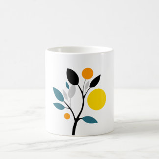 Abstrakte botanische Kunst Kaffeetasse