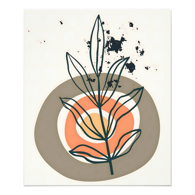 Abstrakte botanische Minimalis Fotodruck (Vorne)