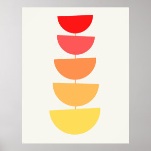 Abstrakte botanische Schrift Poster