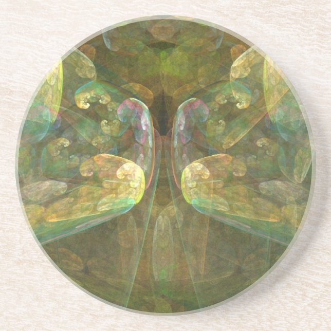 Abstrakte Brain Materie Untersetzer (Vorne)