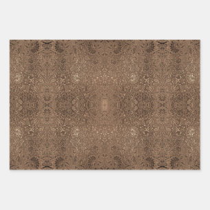 Abstrakte braune helle Proben Geschenkpapier Set