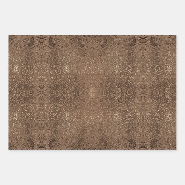 Abstrakte braune helle Proben Geschenkpapier Set (Vorderseite)