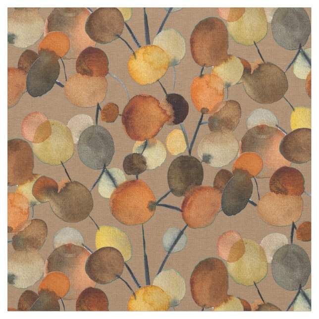 Abstrakte braune Herbstbaumkunst Stoff (Nahaufnahme)