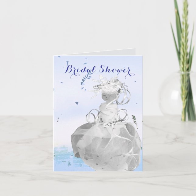 Abstrakte Brautbänder Brautparty Hochzeit Dankeskarte (Vorderseite)