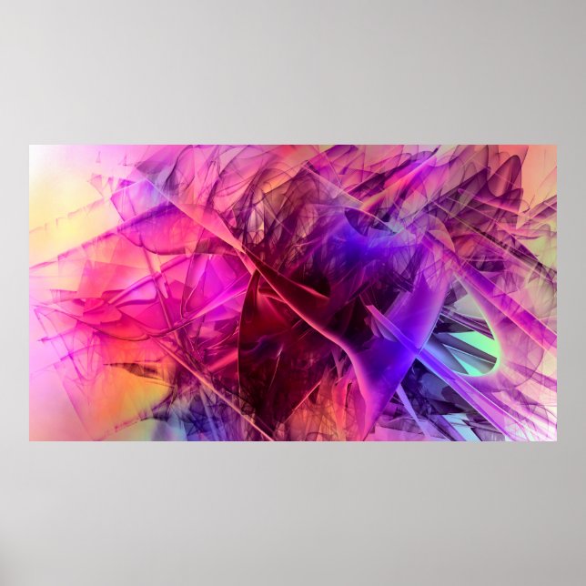 Abstrakte Brechung von Glas Poster (Vorne)