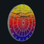 Abstrakte Breite Dartscheibe<br><div class="desc">Heller abstrakter Farbverlauf mit schwarzen Linien.</div>