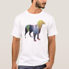 Abstrakte Bretagnespaniel-Silhouette T-Shirt