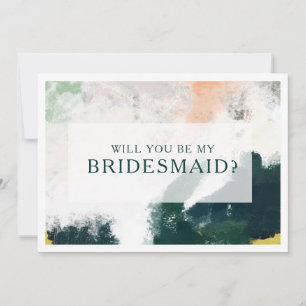 Abstrakte Bridesmaid-Vorschlagskarte Einladung