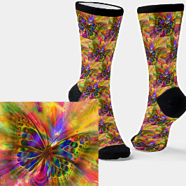 Abstrakte Bright Shine Butterfly Socken