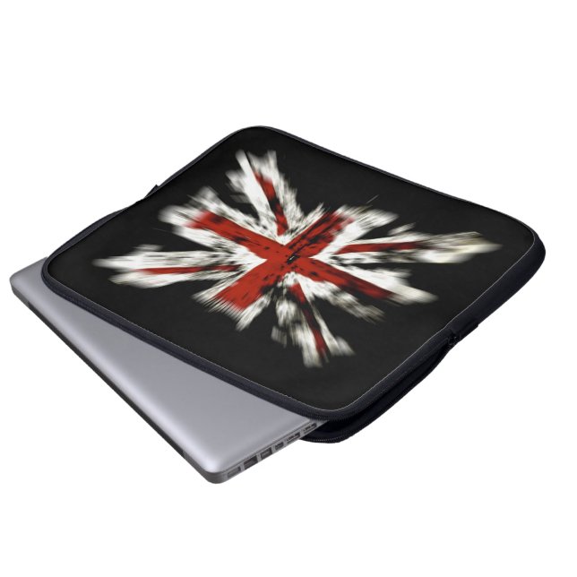 Abstrakte britische Flagge Laptopschutzhülle (Vorne Knopf)