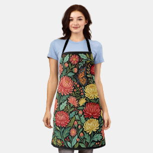 Abstrakte Bunte Chrysantheme Schmetterling Schürze