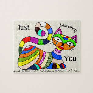Abstrakte Bunte Katze Puzzle