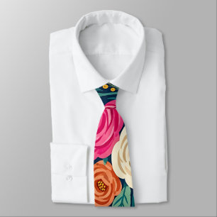 Abstrakte bunte Rosen Schmetterlinge Krawatte