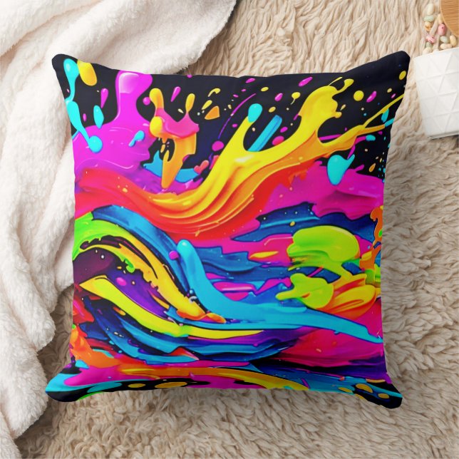 Abstrakte Burst Art Kissen (Decke)
