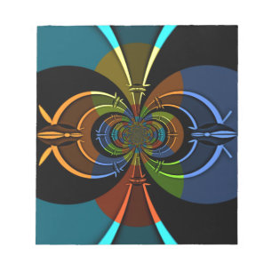 Abstrakte Burst Art Print Notizblock