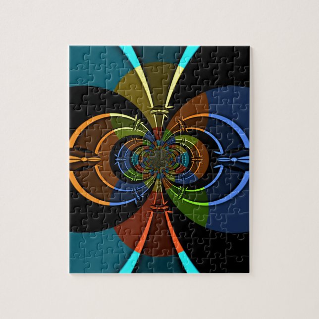 Abstrakte Burst Art Print Puzzle (Vertikal)