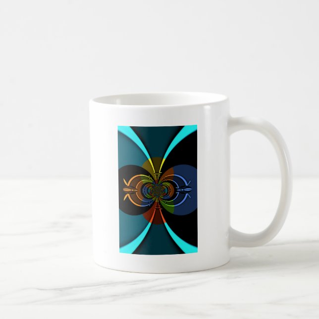 Abstrakte Burst Art Print Tasse (Rechts)