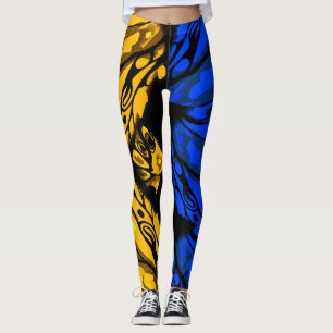 Abstrakte Butterfly 2 Farben Leggings