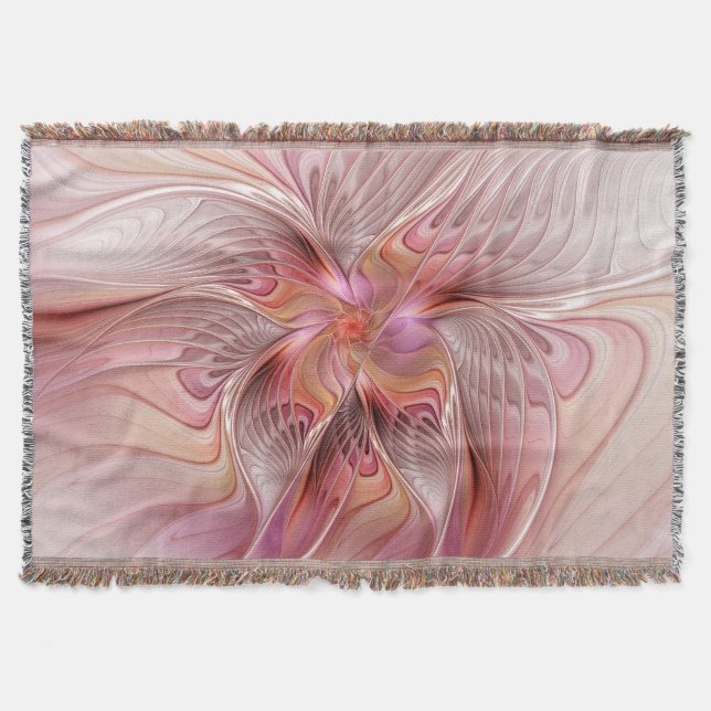 Abstrakte Butterfly Farbenfrohe Fantasie Fraktal K Decke (Vorderseite)