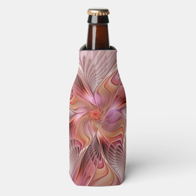 Abstrakte Butterfly Farbenfrohe Fantasie Fraktal K Flaschenkühler (Flaschenvorderseite)