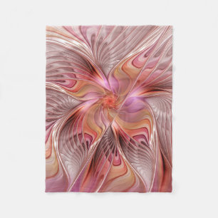 Abstrakte Butterfly Farbenfrohe Fantasie Fraktal K Fleecedecke