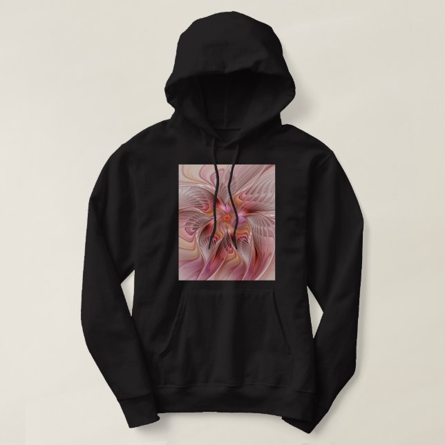 Abstrakte Butterfly Farbenfrohe Fantasie Fraktal K Hoodie (Design vorne)