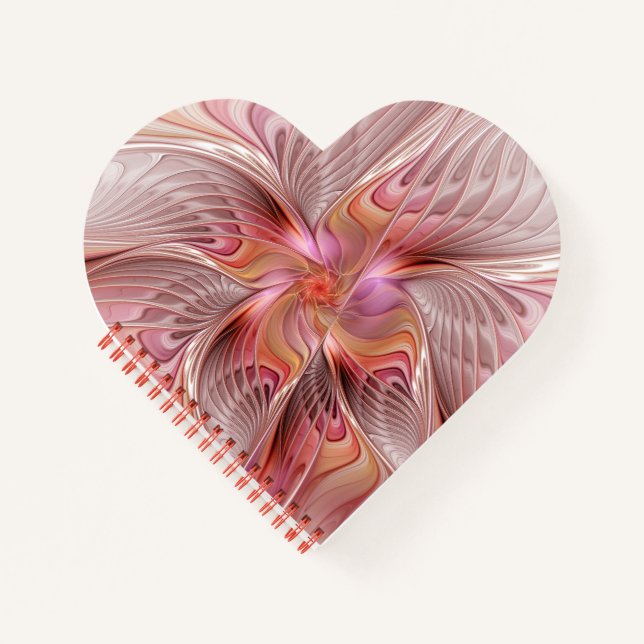 Abstrakte Butterfly Farbenfrohe Fantasie Fraktal K Notizbuch (Vorderseite)