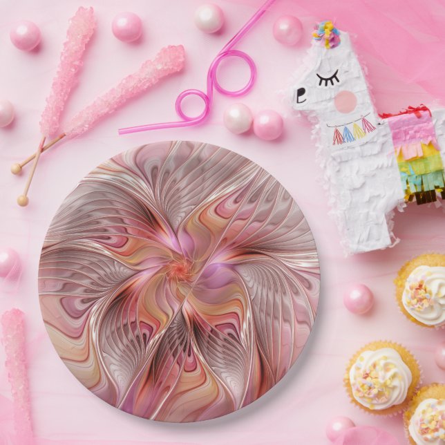 Abstrakte Butterfly Farbenfrohe Fantasie Fraktal K Pappteller (Party)