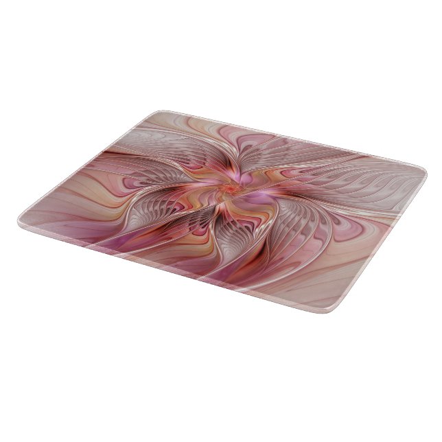 Abstrakte Butterfly Farbenfrohe Fantasie Fraktal K Schneidebrett (Ecke)