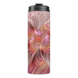 Abstrakte Butterfly Farbenfrohe Fantasie Fraktal K Thermosbecher