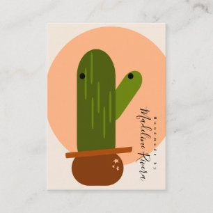 Abstrakte Cactus Artisan Earring Display Cards Telefonnummerkarte