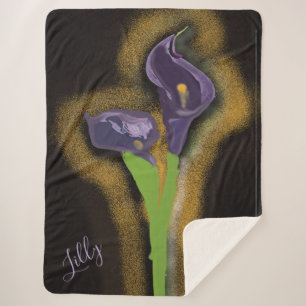 Abstrakte Calla-Lilie Stipple-Kunst  Sherpadecke