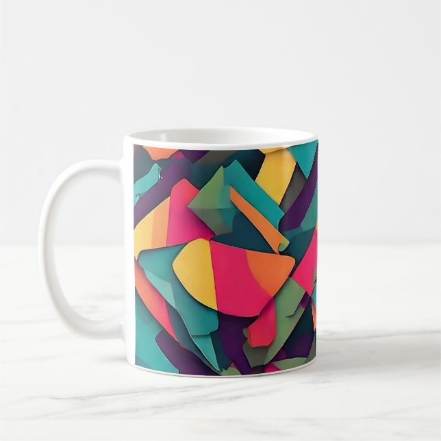 Abstrakte Camouflage Kaffeetasse (Links)
