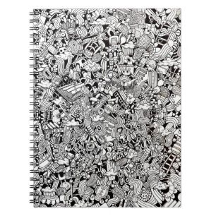 Abstrakte Cartoon detaillierte Illustration Notizblock