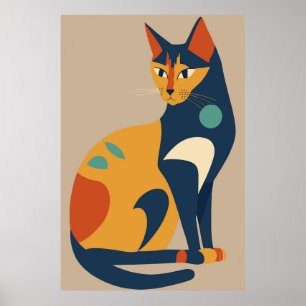 Abstrakte Cat Print Poster-Wohngestaltung Poster