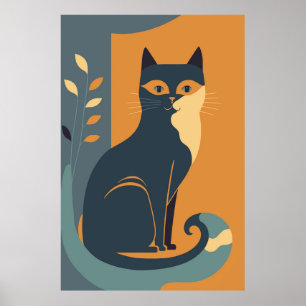 Abstrakte Cat Print Poster-Wohngestaltung Poster