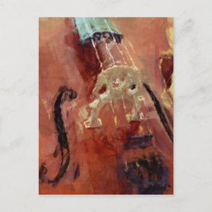 Abstrakte Cello-Brücke Postkarte