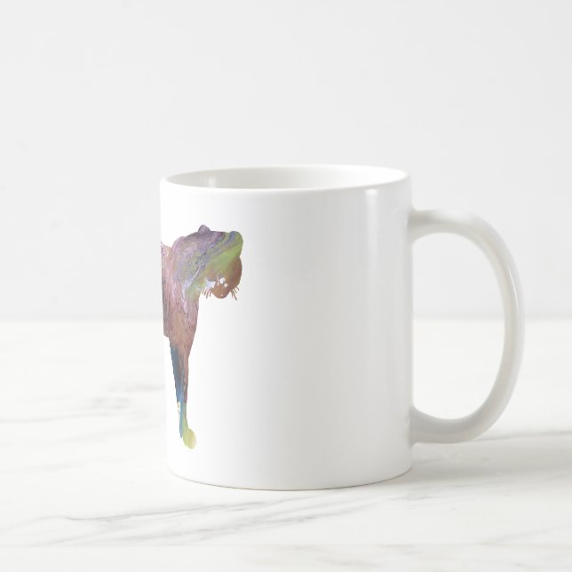 Abstrakte Cheetah-Silhouette Tasse (Rechts)