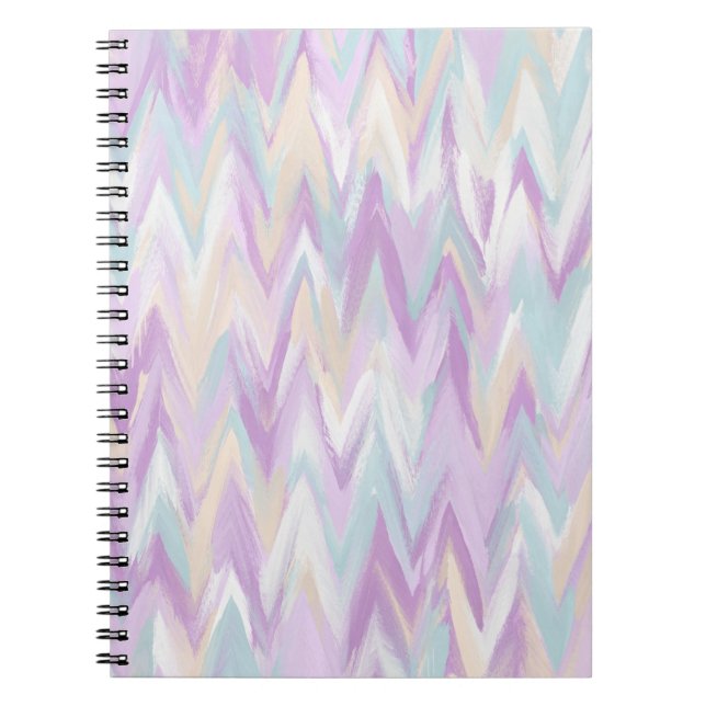 Abstrakte Chevrons Spiral Foto Notebook Notizblock (Vorderseite)