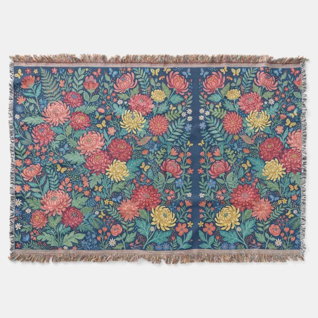 Abstrakte Chrysanthemen Schmetterlinge Decken (Vorderseite)