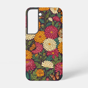 Abstrakte Chrysanthemen Schmetterlinge Samsung Hül Galaxy Hülle