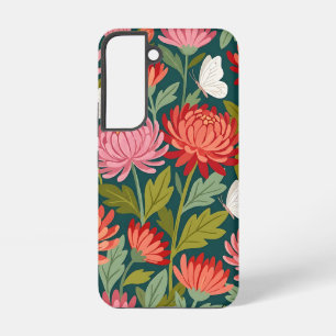 Abstrakte Chrysanthemen-Schmetterlinge Samsung-Hül Samsung Galaxy Hülle