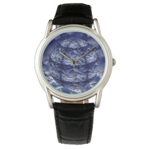 Abstrakte Cloud-3D-Kugel Armbanduhr
