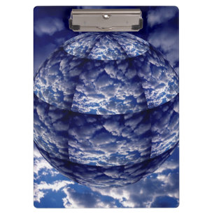 Abstrakte Cloud-3D-Kugel Klemmbrett