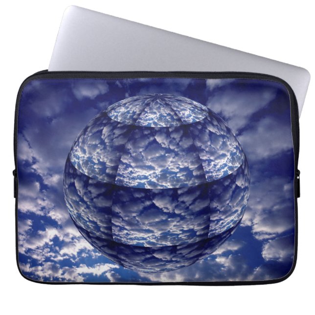 Abstrakte Cloud-3D-Kugel Laptopschutzhülle (Vorderseite)