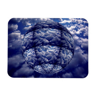 Abstrakte Cloud-3D-Kugel Magnet