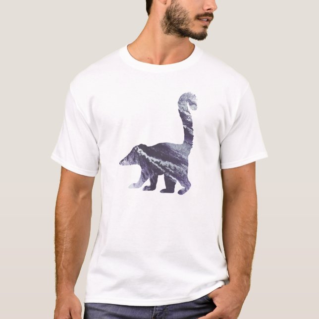 Abstrakte Coati-Silhouette T-Shirt (Vorderseite)